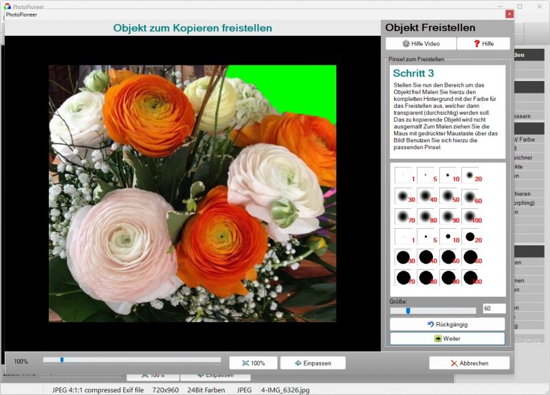 Hintergrund entfernen im Bildbearbeitungsprogramm mit Freistellen und Masken
